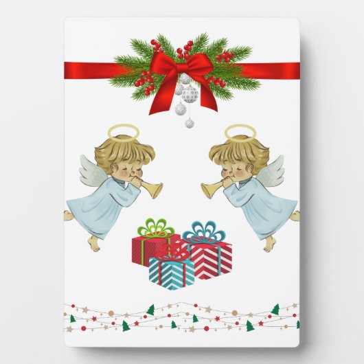 Weihnachtsdesign mit Engeln Fotoplatte (Vorderseite)