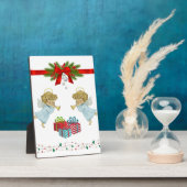 Weihnachtsdesign mit Engeln Fotoplatte (Seite)