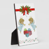 Weihnachtsdesign mit Engeln Fotoplatte (Seite)