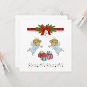 Weihnachtsdesign mit Engeln Karte (Vorderseite/Rückseite Beispiel)