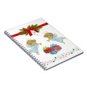 Weihnachtsdesign mit Engeln Notizblock (Rechte Seite)