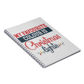 Weihnachtsdesign mit Lichtern Notizblock (Rechte Seite)