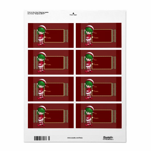 Weihnachtsdesign mit niedlichem Elf (Vorne)