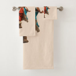 Weihnachtsdesign mit personalisiertem Vintage-Weih Badhandtuch Set