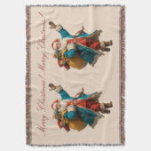 Weihnachtsdesign mit personalisiertem Vintage-Weih Decke (Vorderseite Vertikal)