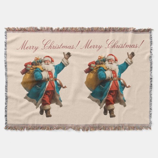 Weihnachtsdesign mit personalisiertem Vintage-Weih Decke (Vorderseite)