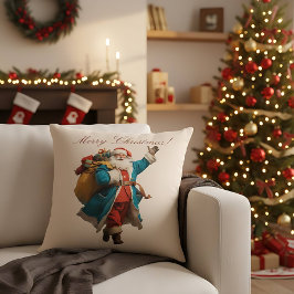 Weihnachtsdesign mit personalisiertem Vintage-Weih Kissen