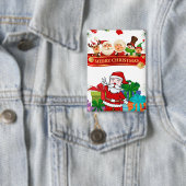 Weihnachtsdesign mit Weihnachtsmann und Geschenk Button (Insitu)