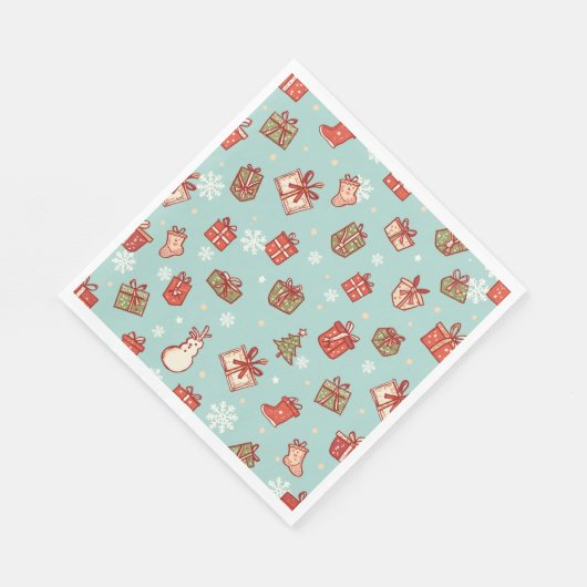 Weihnachtsdesign Napkins Serviette (Ecke)