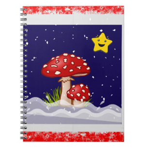 Weihnachtsdesign Pilze Notizblock