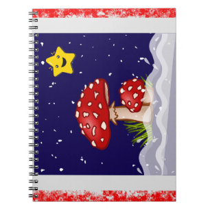 Weihnachtsdesign Pilze Notizblock