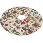 Weihnachtsdesign Polyester Weihnachtsbaumdecke (Schrägansicht)