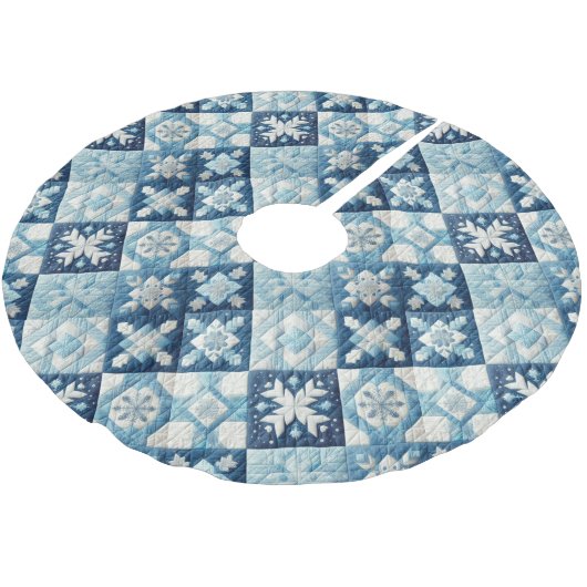 Weihnachtsdesign Polyester Weihnachtsbaumdecke (Schrägansicht)