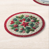 Weihnachtsdesign Runder Pappuntersetzer (Angewinkelt)