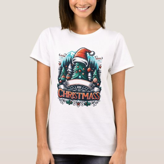 Weihnachtsdesign T-Shirt (Vorderseite)