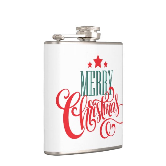 Weihnachtsdesign und Sterne Flachmann (Rechts)