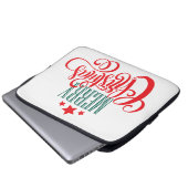 Weihnachtsdesign und Sterne Laptopschutzhülle (Vorne Knopf)