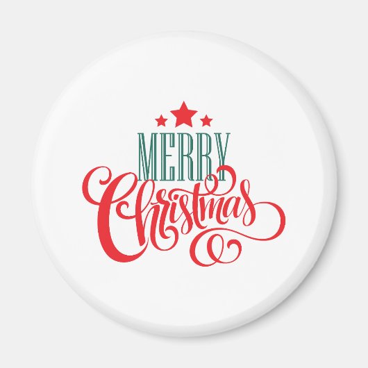 Weihnachtsdesign und Sterne Magnet (Vorne)
