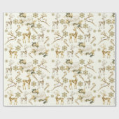 Weihnachtsdesigns auf Weiß Geschenkpapier (Flach)