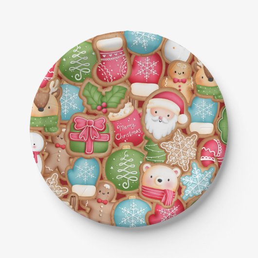 Weihnachtsdessert Pappteller (Vorderseite)