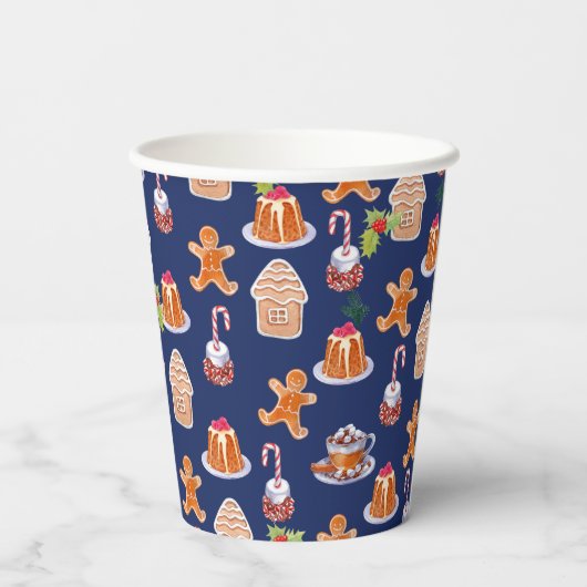 Weihnachtsdesserts Pappbecher (Rückseite)