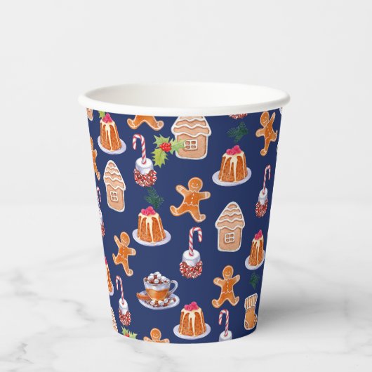 Weihnachtsdesserts Pappbecher (Vorderseite)