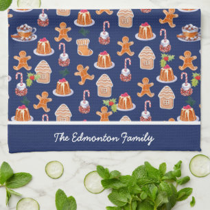 Weihnachtsdesserts Personalisiert Geschirrtuch