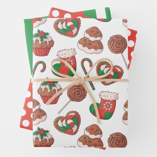 Weihnachtsdesserts Strümpfe Packung Papier Set (Beispiel)