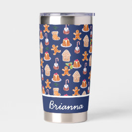Weihnachtsdesserts Tumbler Personalisiert Thermobecher