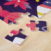 Weihnachtsdesserts, Vintages Sternenmuster. Puzzle (Seite)
