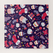 Weihnachtsdesserts, Vintages Sternenmuster. Puzzle (Horizontal)