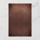 Weihnachtsdetails für Hochzeitsholz Begleitkarte (Rückseite)