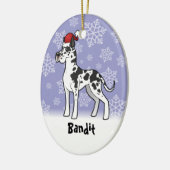 WeihnachtsDeutsche Dogge (addieren Sie Ihren Keramikornament (Links)