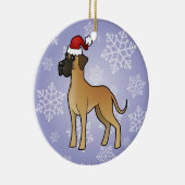 WeihnachtsDeutsche Dogge Keramikornament (Rechts)