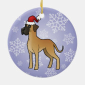 WeihnachtsDeutsche Dogge Keramikornament (Hinten)