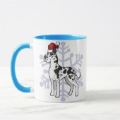 WeihnachtsDeutsche Dogge Tasse (Links)