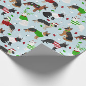 Weihnachtsdeutscher Schäferhirtenwrapping Geschenkpapier (Ecke)
