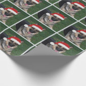 Weihnachtsdeutscher Schäferhirtenwrapping Geschenkpapier (Ecke)