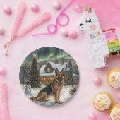 Weihnachtsdeutscher Schäferhund Pappteller (Party)