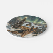 Weihnachtsdeutscher Schäferhund Pappteller (Schrägansicht)