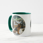 Weihnachtsdeutscher Schäferhund Tasse (Vorderseite Links)