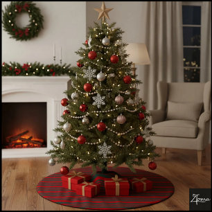 Weihnachtsdiagonale Streifen Rot Grün Schleife Polyester Weihnachtsbaumdecke