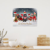 Weihnachtsdiener Frohe Weihnachtsbrille Poster (Küche)