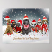 Weihnachtsdiener Frohe Weihnachtsbrille Poster (Vorne)