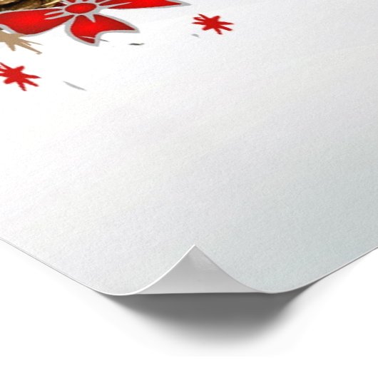 Weihnachtsdiener Frohe Weihnachtsbrille Poster (Ecke)