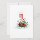 Weihnachtsdinner mit Rosé-Champagner Einladung (Rückseite)