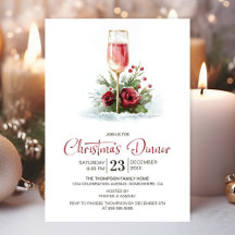 Weihnachtsdinner mit Rosé-Champagner