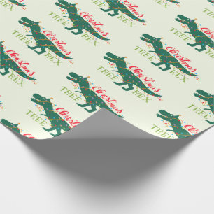 Weihnachtsdino-Dinosaurier lustiges T-Rex Geschenkpapier