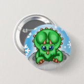Weihnachtsdinosaurier Button (Vorne & Hinten)