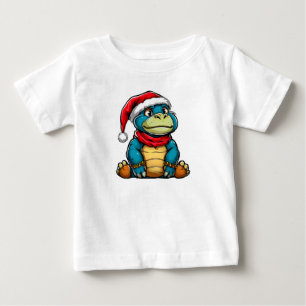 Weihnachtsdinosaurier Cartoon Baby T-shirt